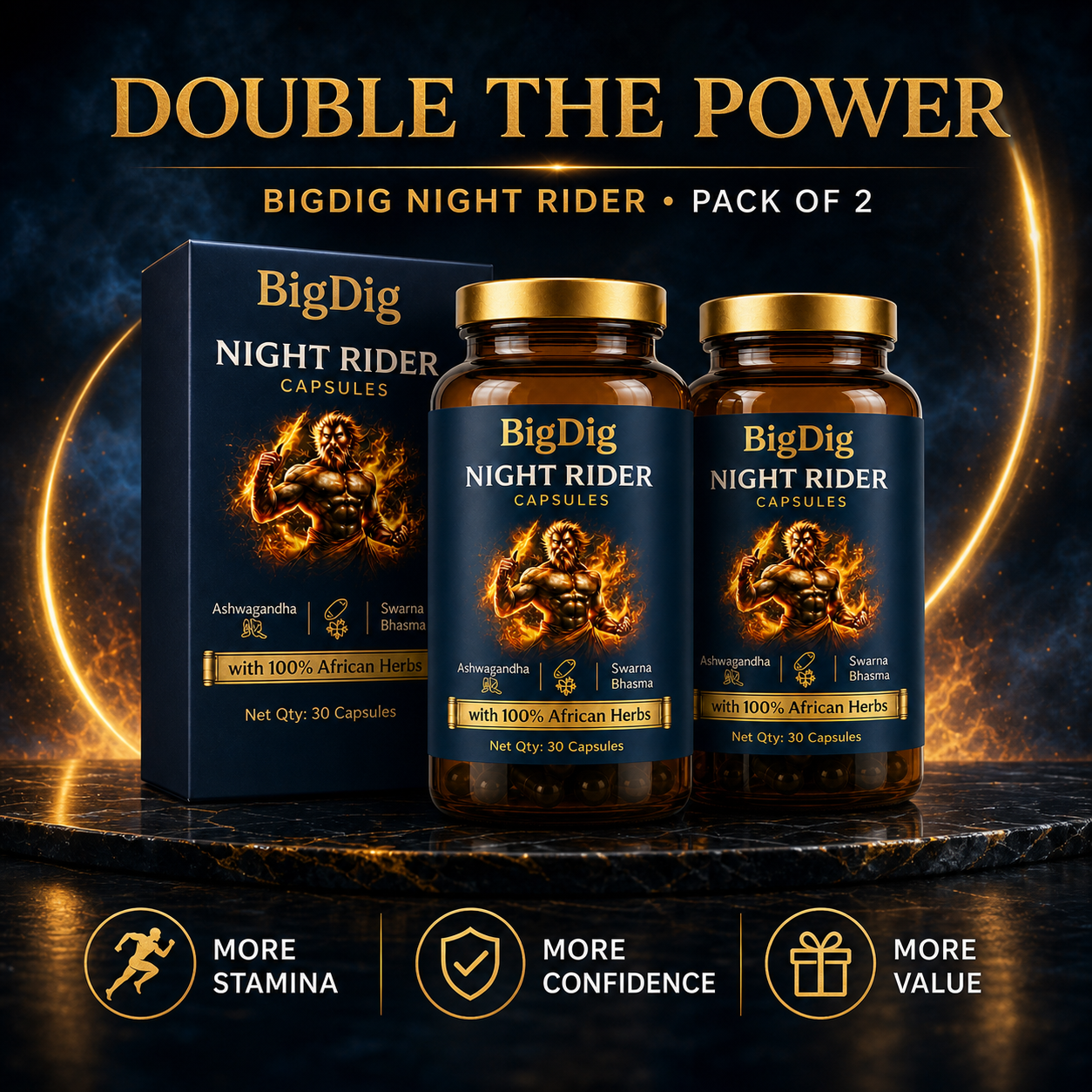 Night Rider Capsules (2 Bottles)